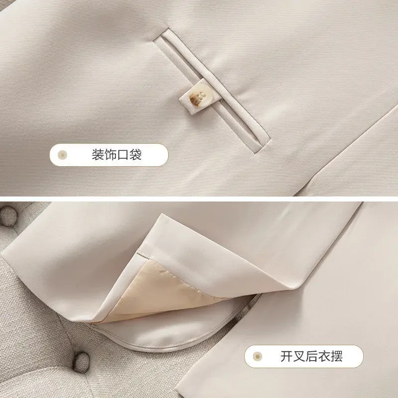 Fashion Women's Blazer Vest Cardigan Sleeveless Jacket Back Slit Leisure Basic Waistcoat Slim Fit New Cheap Wholesale