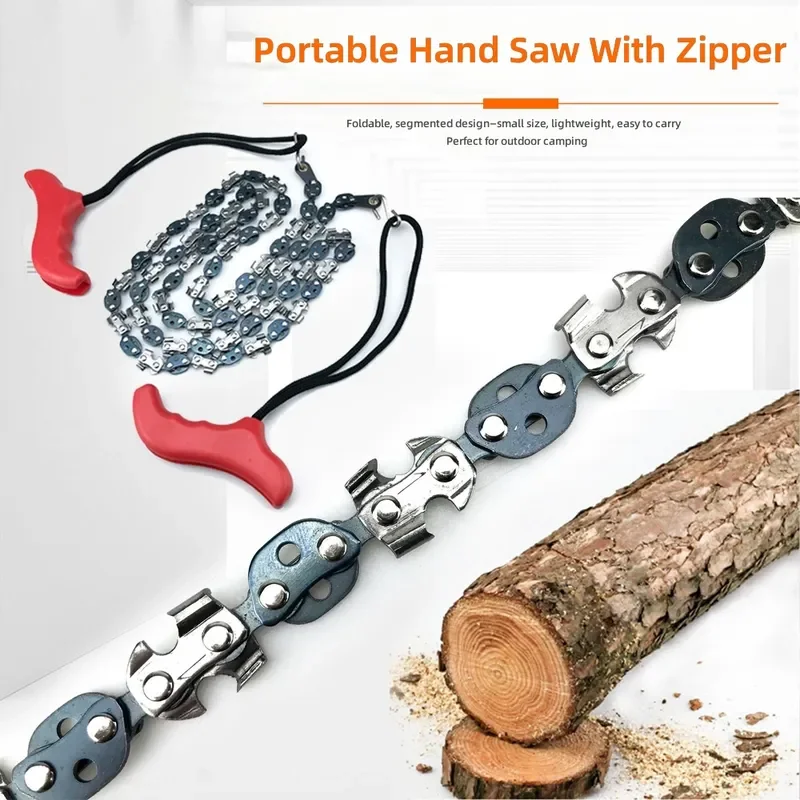 High Branch Pruning Saw Blade Chain Hand Pulling Outdoor Garden Survival Logging Tool Durable Sharp Efficient