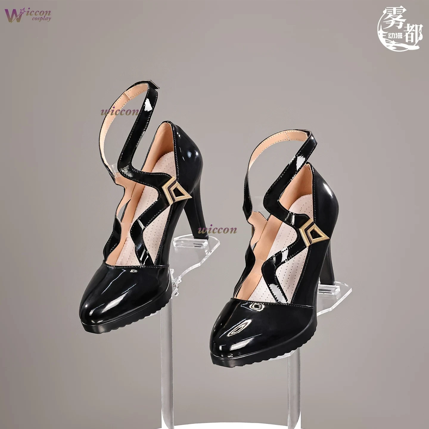 Genshin Impact La Signora The Fair Lady Cosplay Shoes Black High Heels Size 36-43 Halloween Comic Con Carnival Theme Party Shoes