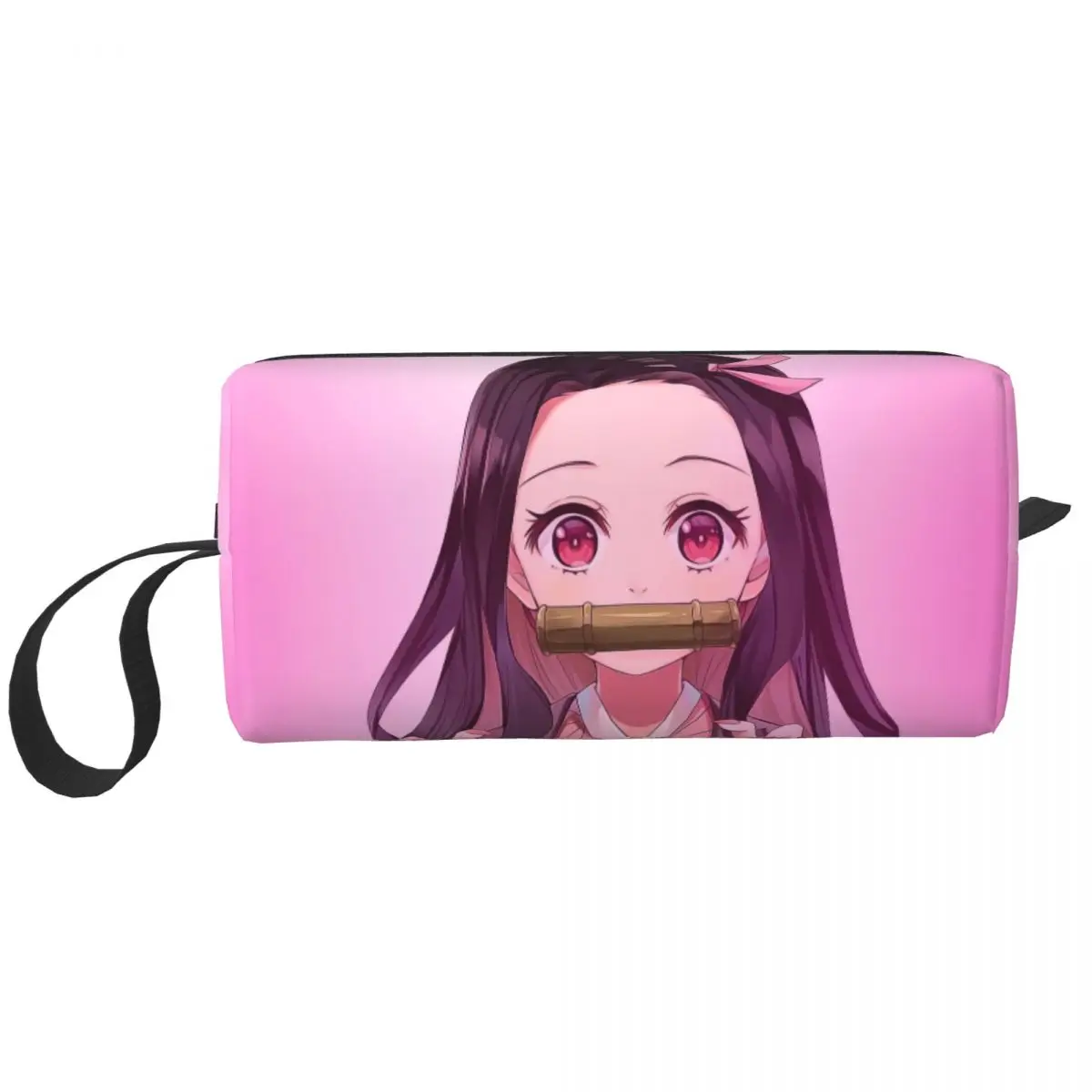 Anime Demon Slayer Travel Cosmetic Bag for Women Kimetsu No Yaiba Nezuko Toiletry Makeup Organizer Lady Beauty Storage Dopp Kit