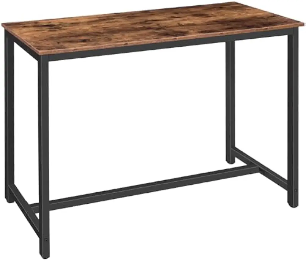 

HOOBRO Bar , Rectangular Pub Table, 47.2” Counter Height Industrial Bar Height Dining Table