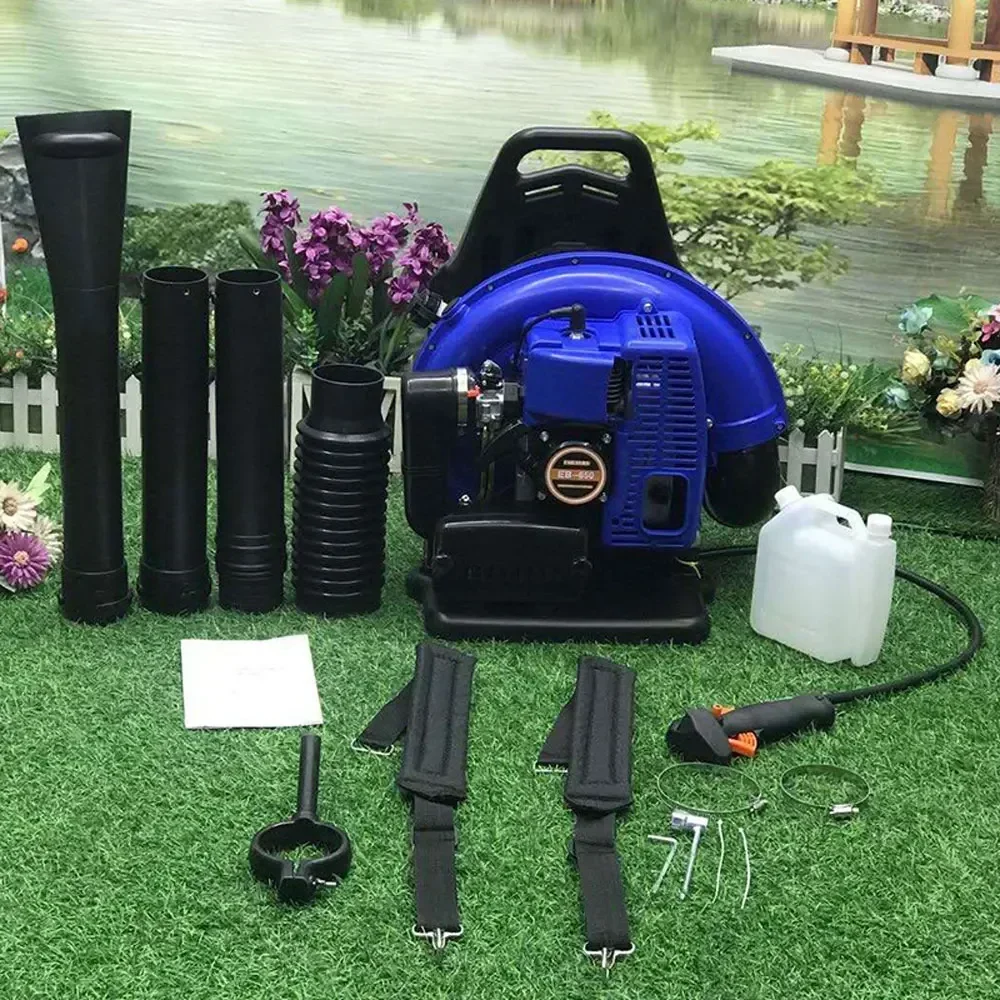 EB650 High Power Backpack Blower,0.3m³/s Air Flow 6800RPM,63.3cc High Power,Snow Blowing Leaf Removal Machine Cleaning Equipment