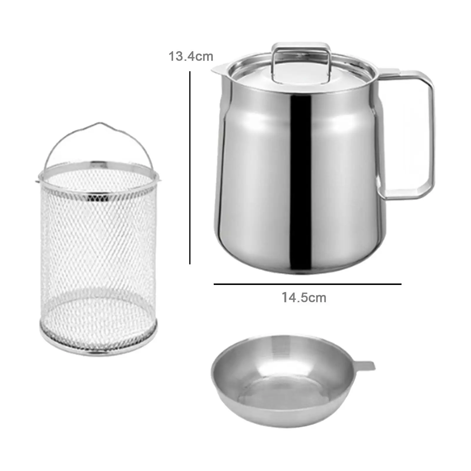 Stainless Steel Deep Fryer Kit with Unique Oil Draining Mechanism