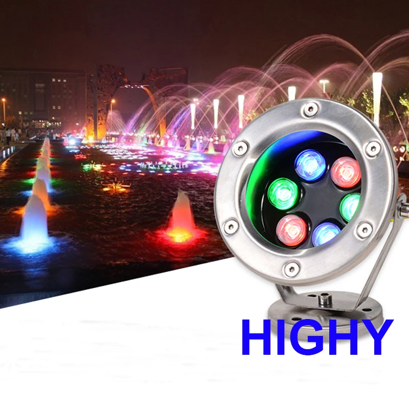 Fountain Light 4-wire External Control RGB LED Underwater Light RGB LED Spotlight IP68 Multi Color Changing Swimming Pool Lamp