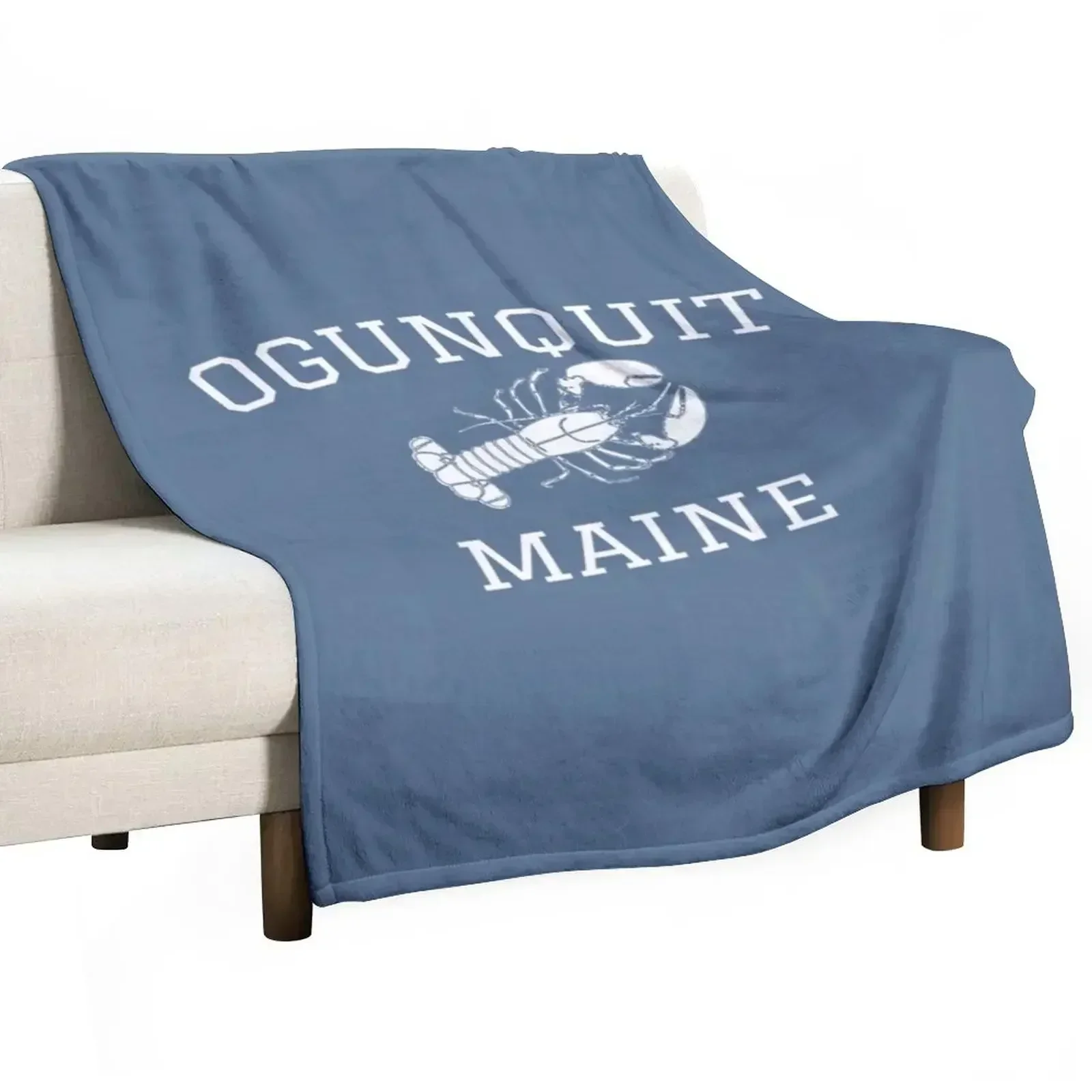 

Ogunquit, Maine Lobster Sweatshirt Throw Blanket Quilt Flannels Luxury Blankets