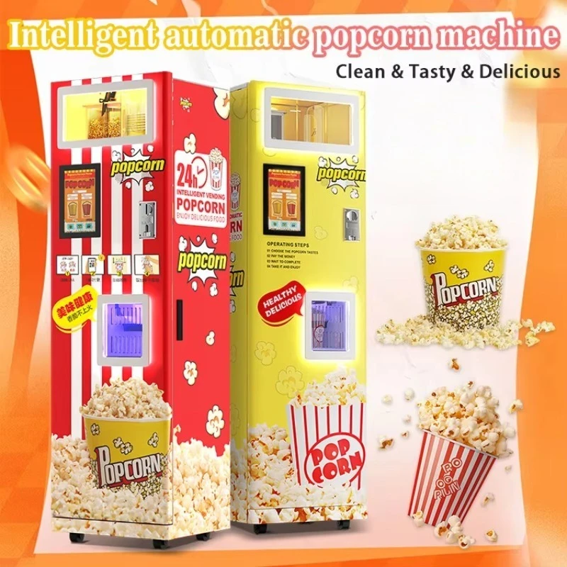 Customized Oil Free Salty Sweet Popcorn Vending Machine Multiple Payment Methods