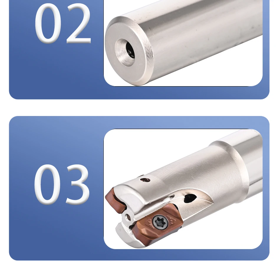 BYGD EXN EXN03R C15 C16 C19 C20 C24 C25 C32 120L 150L 200L doppelseitiger Hochleistungs-Fräserstab, mit eingesetzten LNMU LNMU0303ZER. – Detail 16