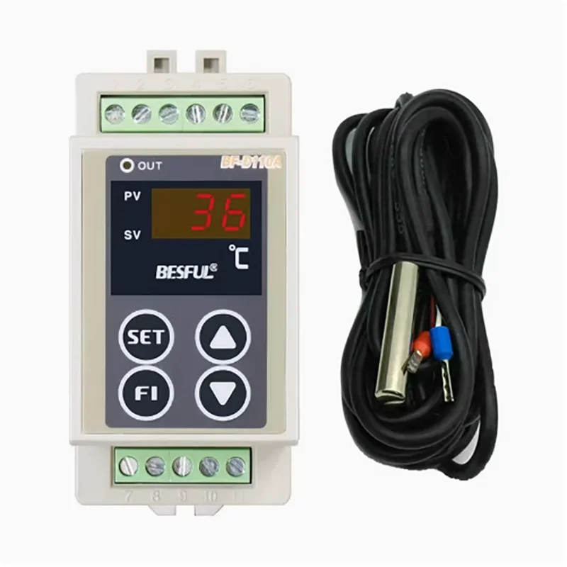 BF-D110A Rail type Single channel Temperature Controller Heating and Cooling Solar Hot Water Temperature Controller Instrument