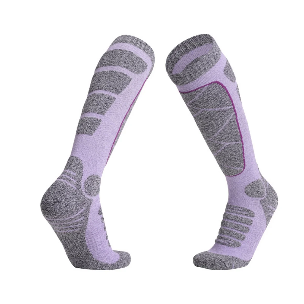 Two Wolves Winter Long tube Women's Ski Socks Sports Thick Climbing Socks Towel Bottom Long tube Sweat Absorbing Warm Socks