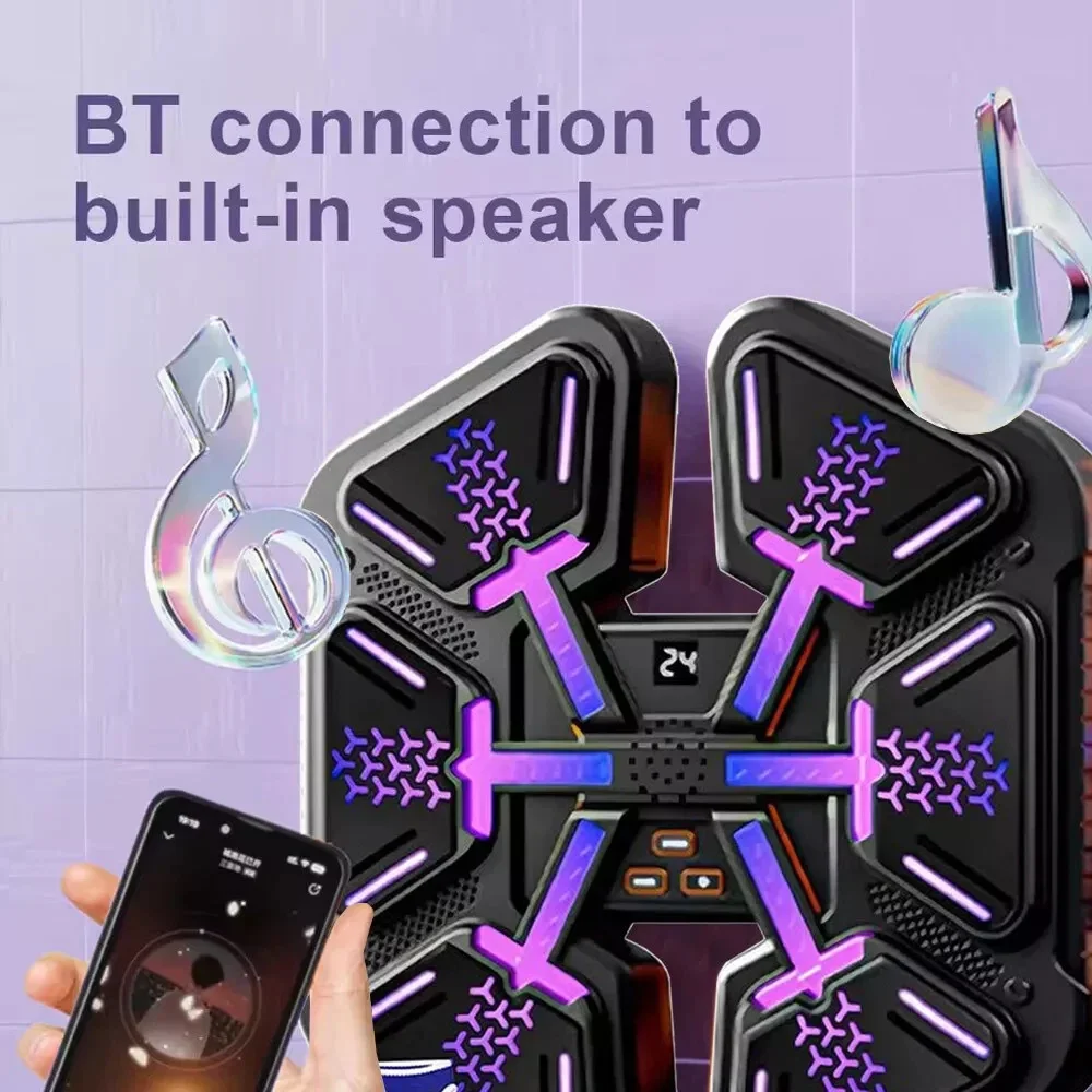 آلة الملاكمة الذكية للتدريب على الملاكمة، آلة الملاكمة الإلكترونية المثبتة على الحائط للبالغين والأطفال، مدرب اللكم التفاعلي المنزلي