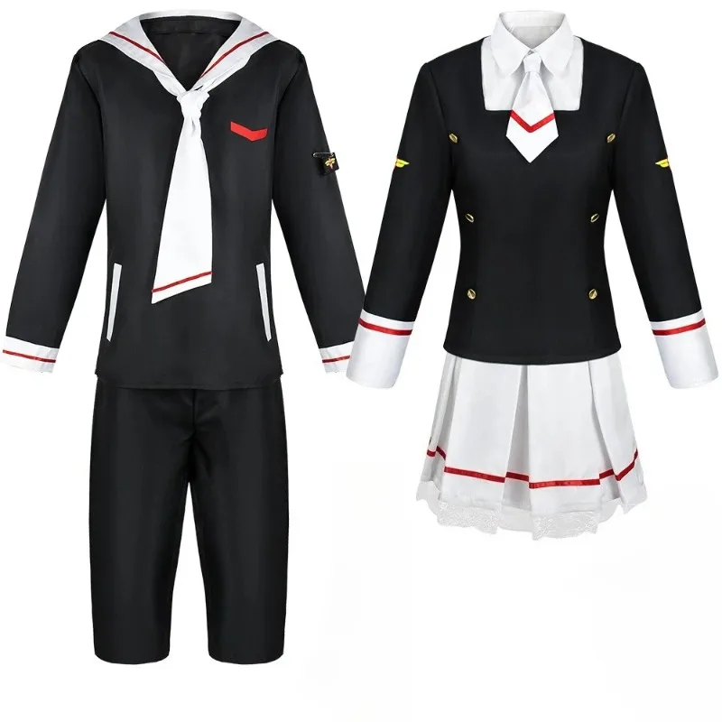 

Sakura JK Sailor Uniform Cosplay Costume Anime Cardcaptor Sakura Role Play Full Set Halloween Party Cos Outfit for Women Girls