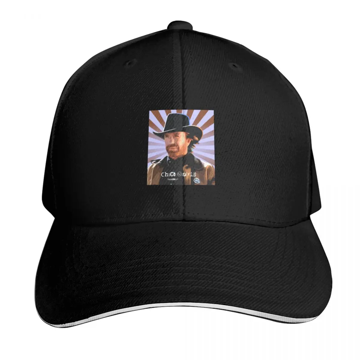 Chuck Norris Classic Baseball Cap Contrast Two Tone Brim Snapback Flat Bill Strapback Dad Hat
