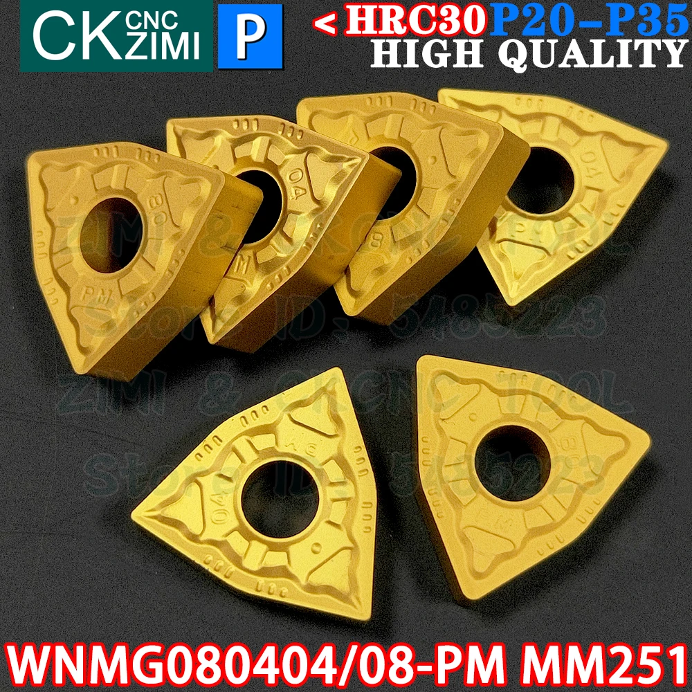 WNMG080404-PM MM251 WNMG080408-PM MM251 카바이드 인서트 외부 터닝 삽입 도구 WNMG 0804 WNMG0804 CNC 금속 선반 터닝 커터 도구