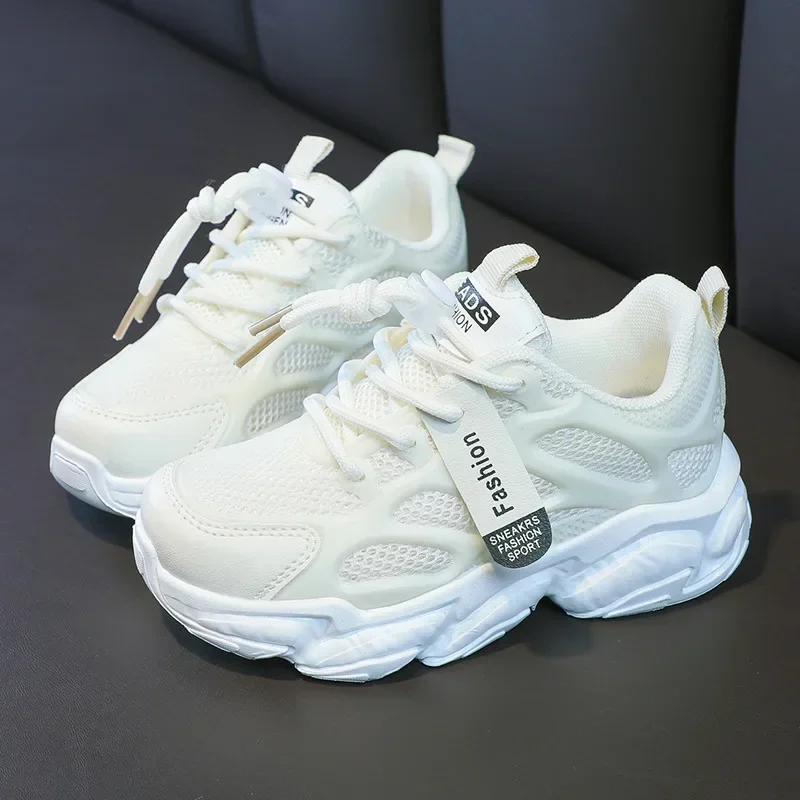 

Кроссовки для мальчиков и девочек, легкие кроссовки с дышащей сеткой для бега для детей старшего возраста, спортивная обувь, уличная повседневная детская обувь на мягкой подошве