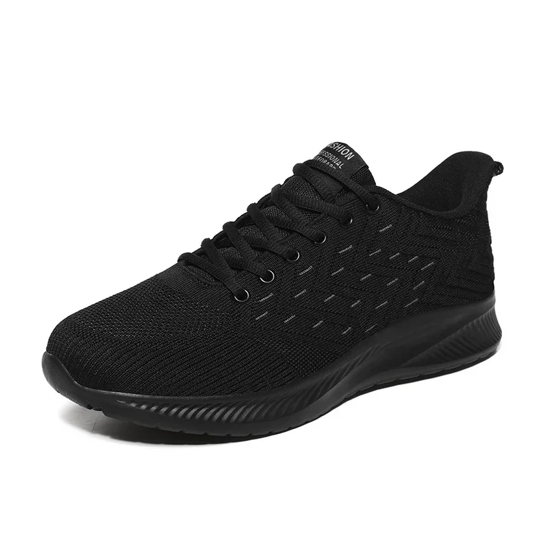 Zapatos informales de moda para hombre, zapatillas ligeras transpirables para caminar al aire libre, zapatos planos con cordones, zapatos de talla grande