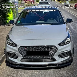 Car Front Bumper Lip Body Kit Spoiler Splitters Diffuser Tuning ABS For Hyundai I30N MK3 MK3.5 Hatchback 2017-2019 2020-2023+