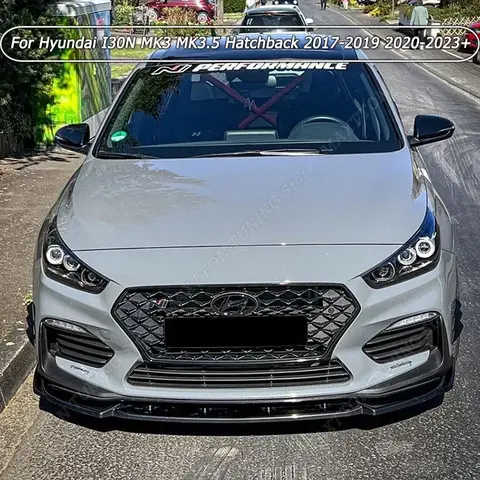 자동차 앞 범퍼 립 바디 키트 스포일러 스플리터 디퓨저 튜닝 ABS For Hyundai I30N MK3 MK3.5 Hatchback 2017-2019 2020-2023+