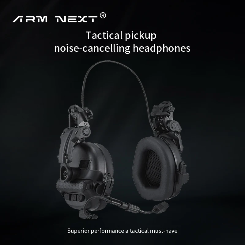 Active Helmet Mounted Earmuffs For Shooting Electronic Hearing Protection Ear Protect Noise Reduction Active Hunting Headphone