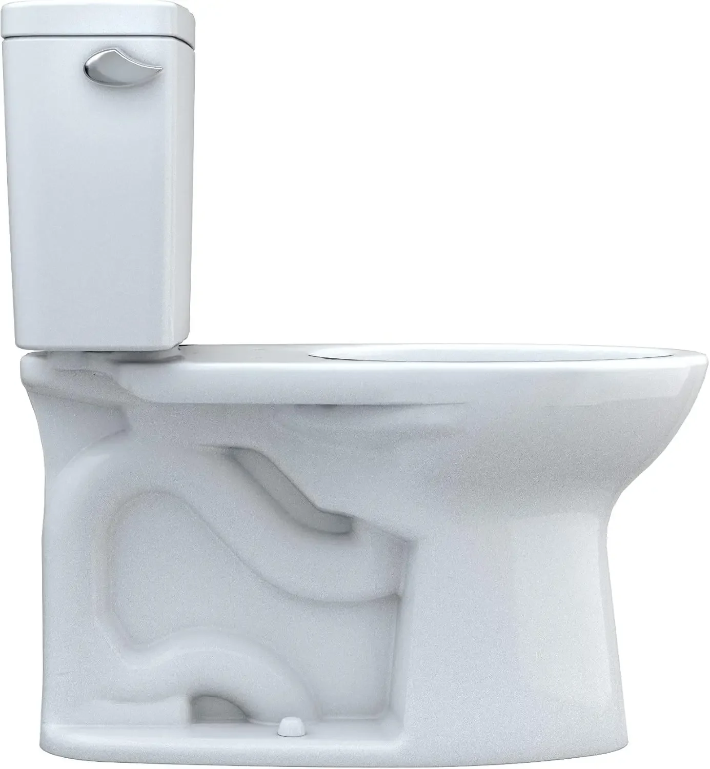 Drake Two-Piece Elongated 1.6 GPF Universal Height TORNADO FLUSH Toilet with CEFIONTECT Cotton White   wider range of people