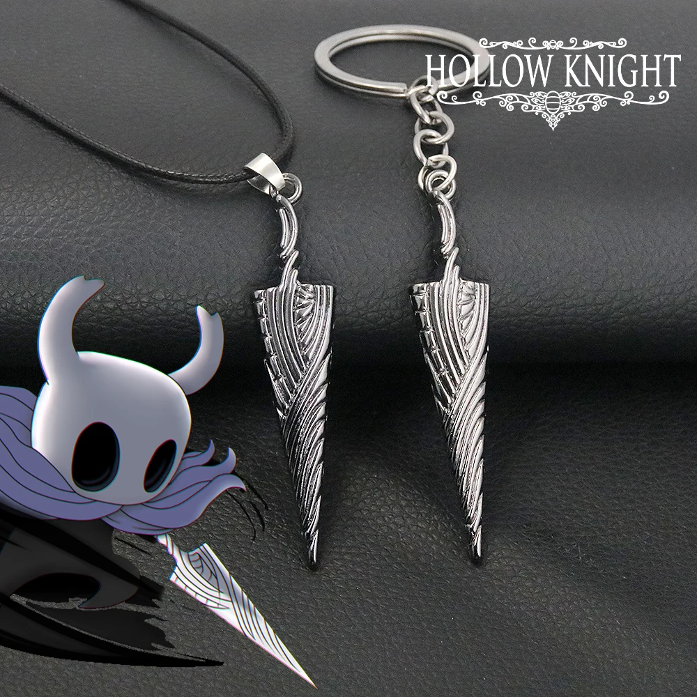 Game Hollow Knight Bone Nail Logo Keychains The Pale king Figure Key Chain Jewelry Gift For Women Men Metal Keyring Trinket