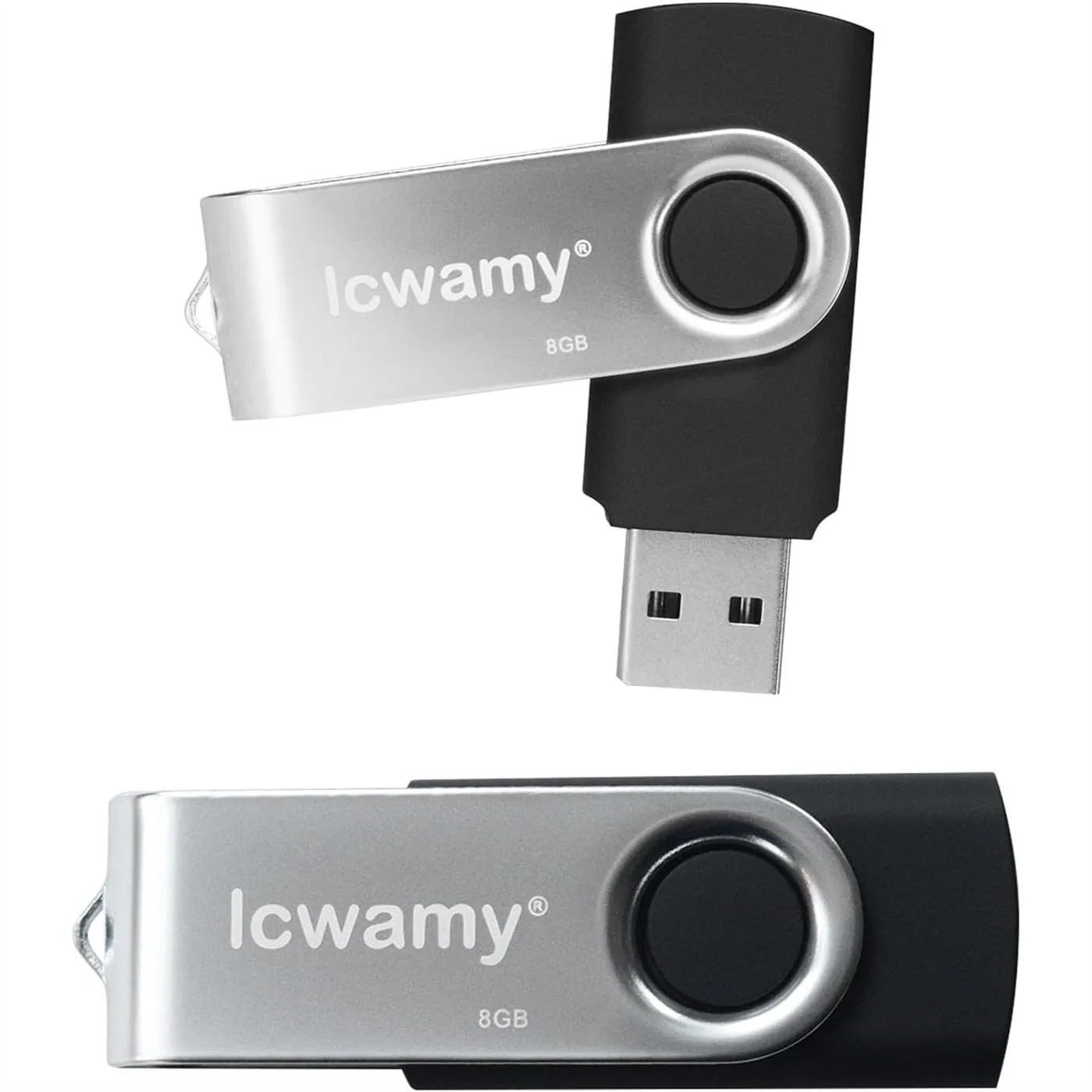 

8GB Flash Drives 2 Pack USB 2.0 Thumb Drive for Data Storage with Fast Transfer Speed and Portable Metal Design