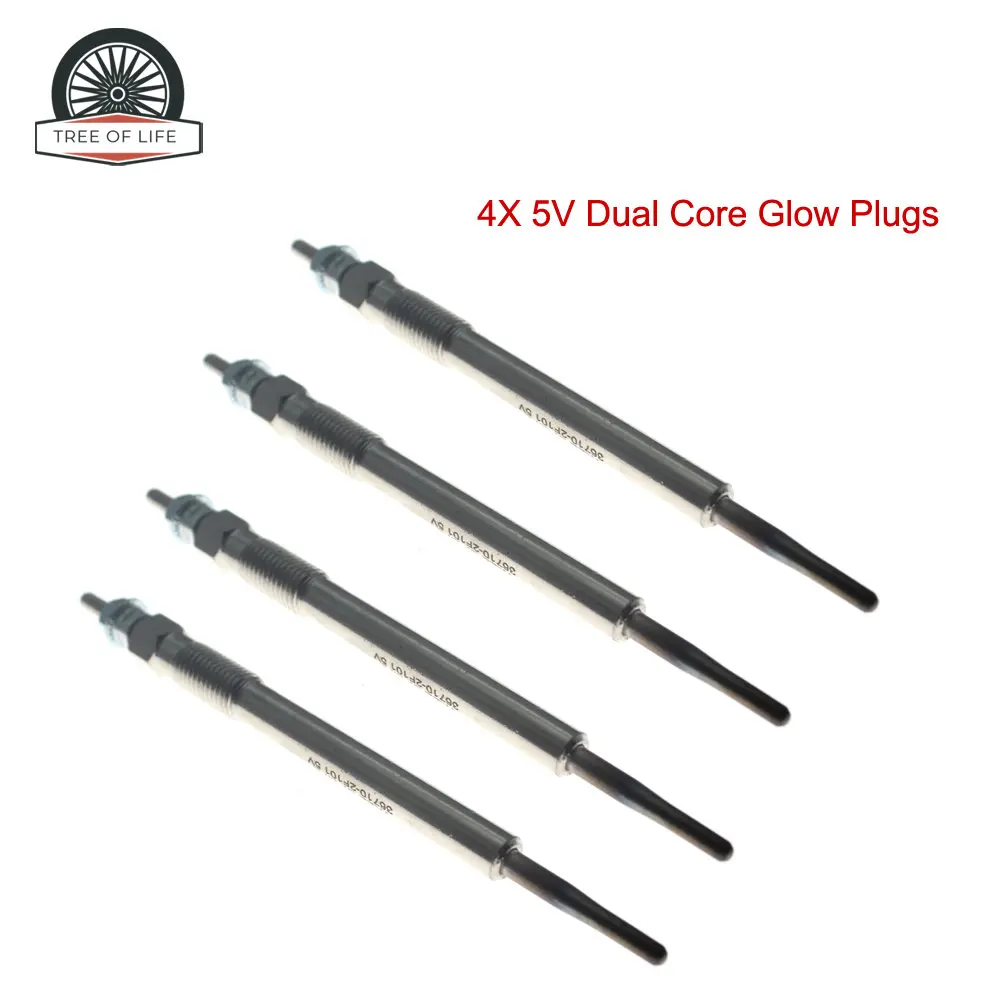 

4PCS 36710-2F101 36710 2F101 Glow Plugs 5V FOR Hyundai Santa Fe Tucson IX35 2.0 L 2.2L 2005 2006 2007 2008 2009 2011-2015