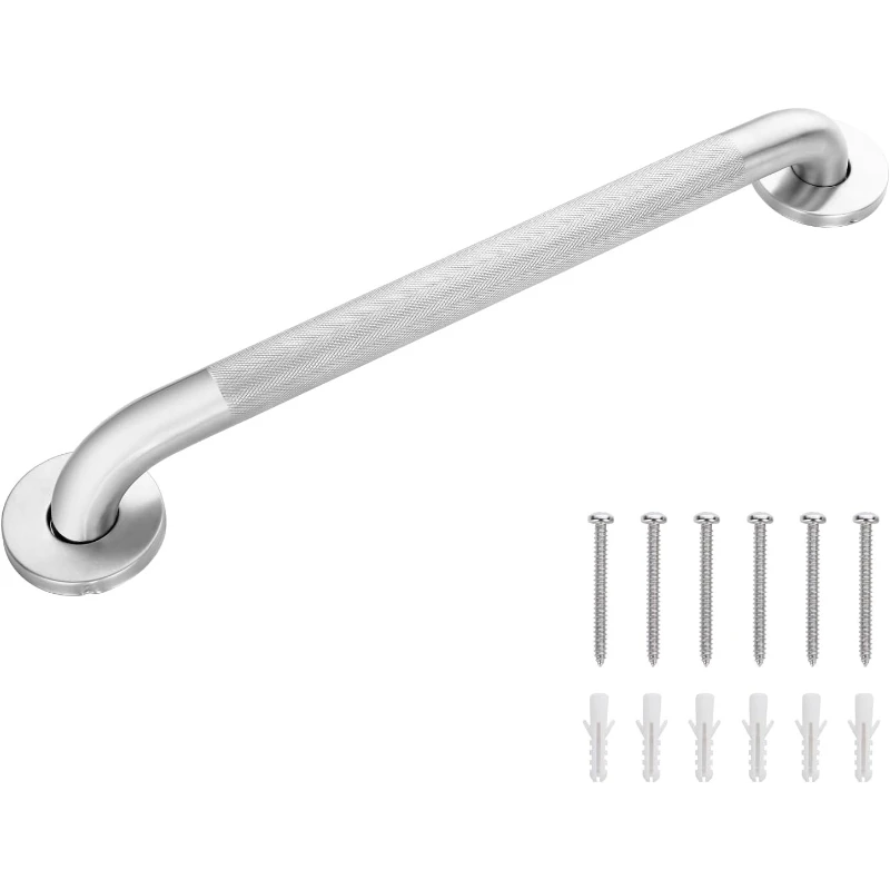 

Grab Bars for Bathtubs and Showers, 304 Stainless Steel Handicap Grab Bar, Anti Slip Bathroom Handrail with Knurled Surface,