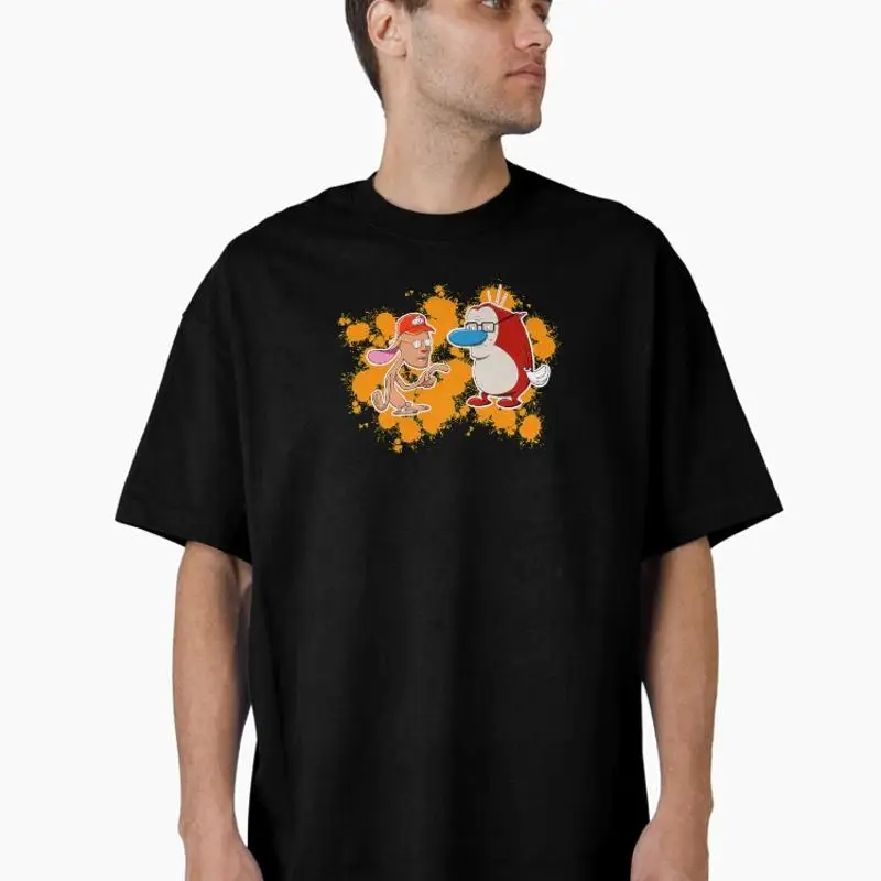 Ren And Stimpy Dale And Hanky Oversized T-Shirt