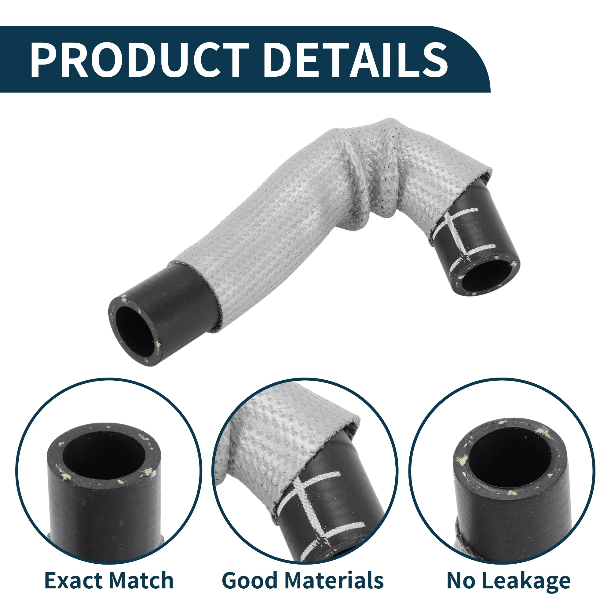 

Motoforti Radiator Hose Heater Hose No.7P0121157E for Volkswagen Touareg 10-15 Rubber Cooling Liquid Tube Black 1 Pc