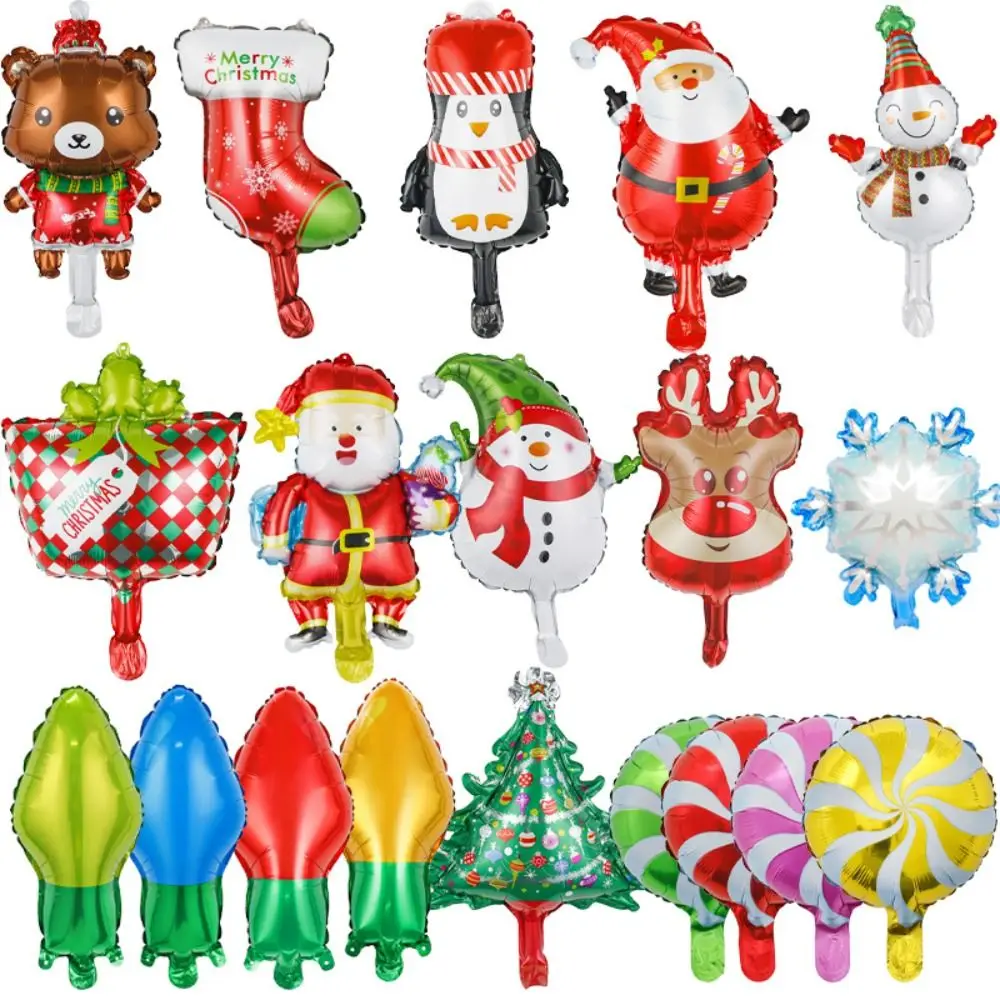 

Christmas Tree Christmas Foil Balloon Interesting Snowman Aluminum Film Santa Claus Balloon 3D Deer Snowman Balloon Children