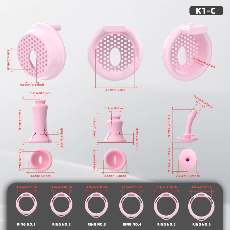 قفل العفة المضاد للمقعر للرجال 2025 CB مع 6 حلقات قفص القضيب لعبة الكبار مادة ABS تتضمن قسطرة مساعدة وحزام