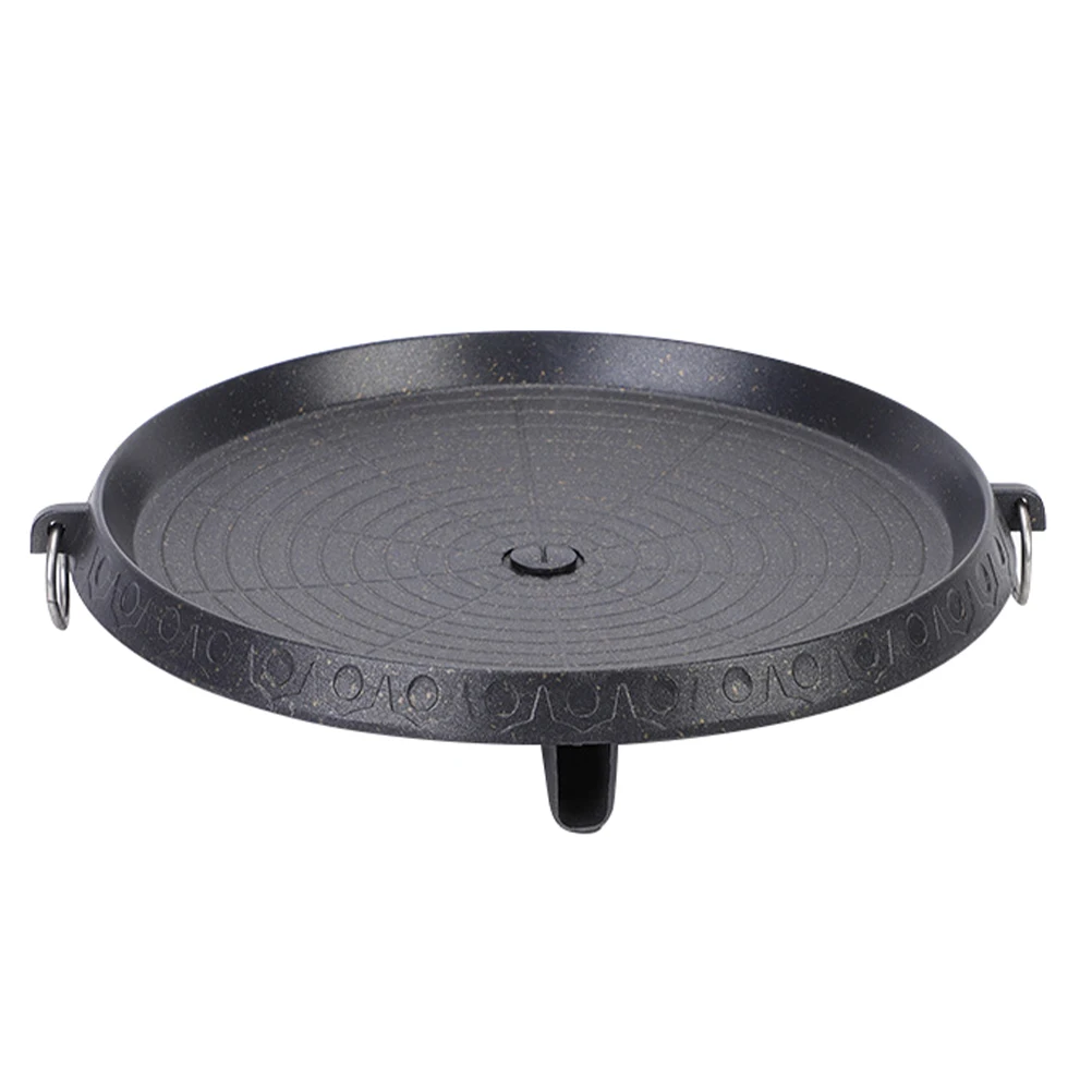 

Non Stick BBQ Plate Bakeware Grill Tray Roasting Pan Lightweight Portable Outdoor Iron Cookware Even Heat Easy Cleanup