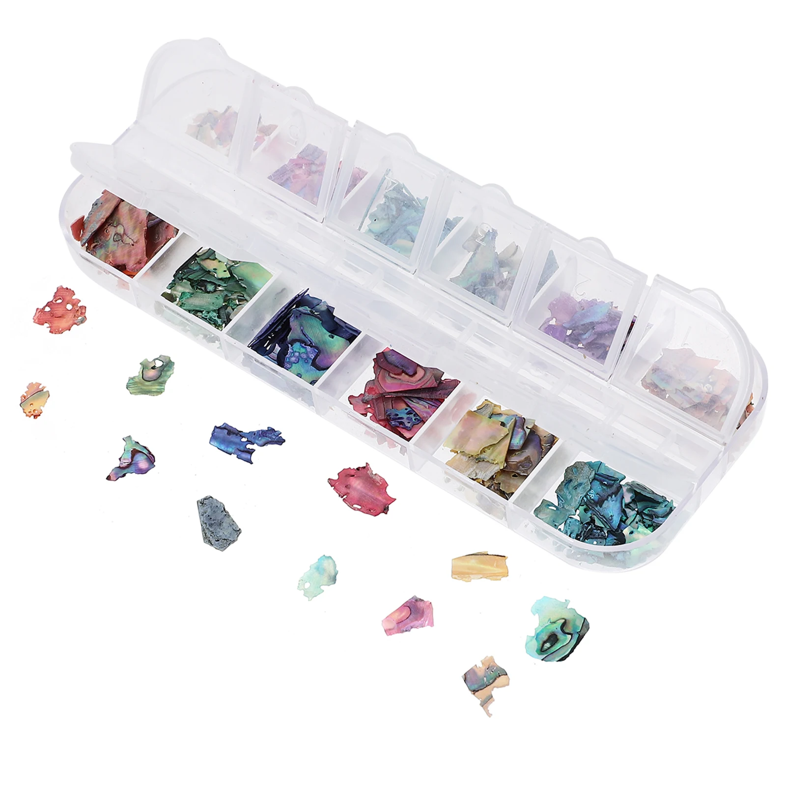 

1 Box Of Natural Pieces Art Charms Exquisite Manicure Decorations For Women Diy Small Gems Shell Nail Decor Supplies Manicure