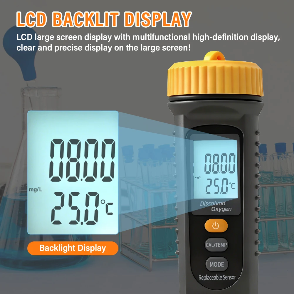 

【Hot】Portable Dissolved Meter DO Tester With Replaceable Probe ATC 0-20mg/L Water Quality Ana-lyzer For Aquaculture Hydrop