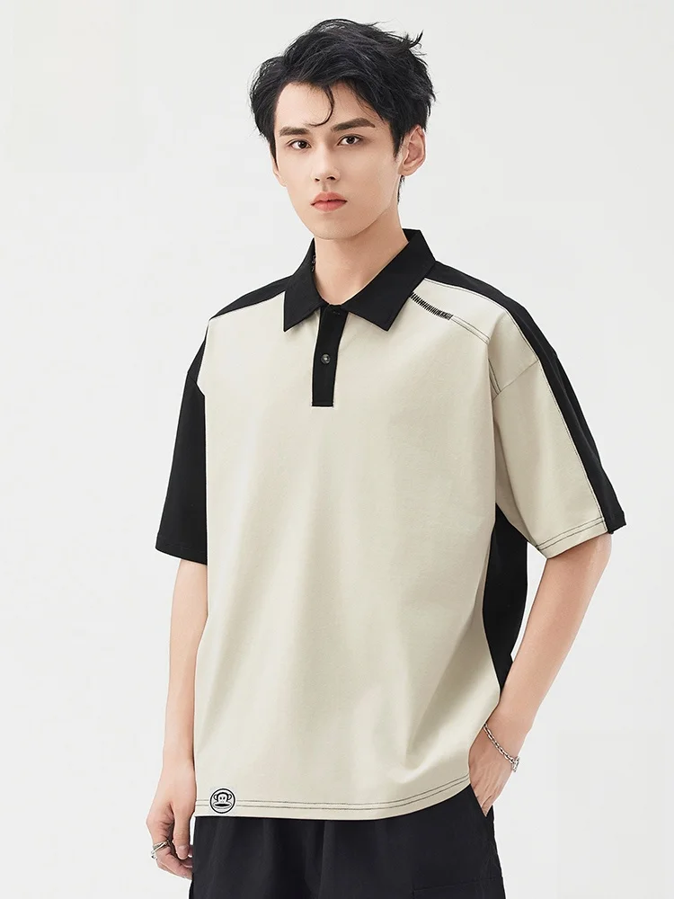 

Футболка PaulFrank Ice Silk Loose Fit с коротким рукавом, повседневная легкая летняя базовая футболка для мужчин и молодежи, модная повседневная одежда