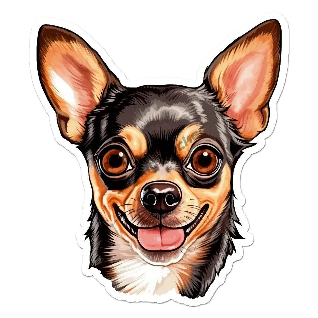 

Chihuahua Dog Vinyl Decal Sticker Window Truck Camper Guitar Car Body Refrigerator Wall