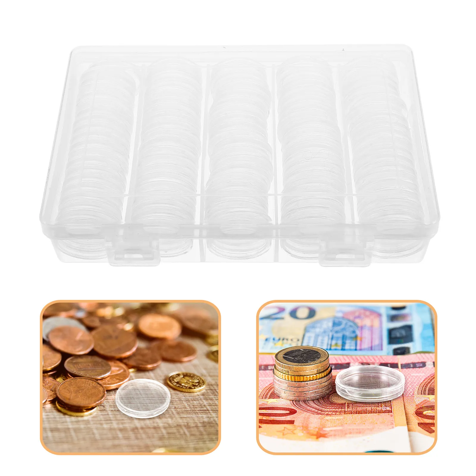 

Набор из 25 прозрачных пластиковых капсул для монет, 25 мм, круглые контейнеры для хранения, легкие, компактные, портативные органайзеры для монет