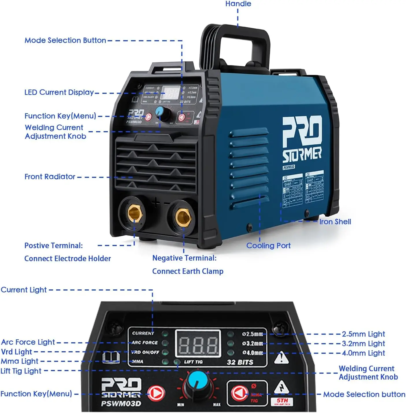 ^For 200A ARC Welding Machine, 110V/220V Dual Voltage Welder | IGBT Stick MMA Welder LED Display with Electrode Holder Work Clam