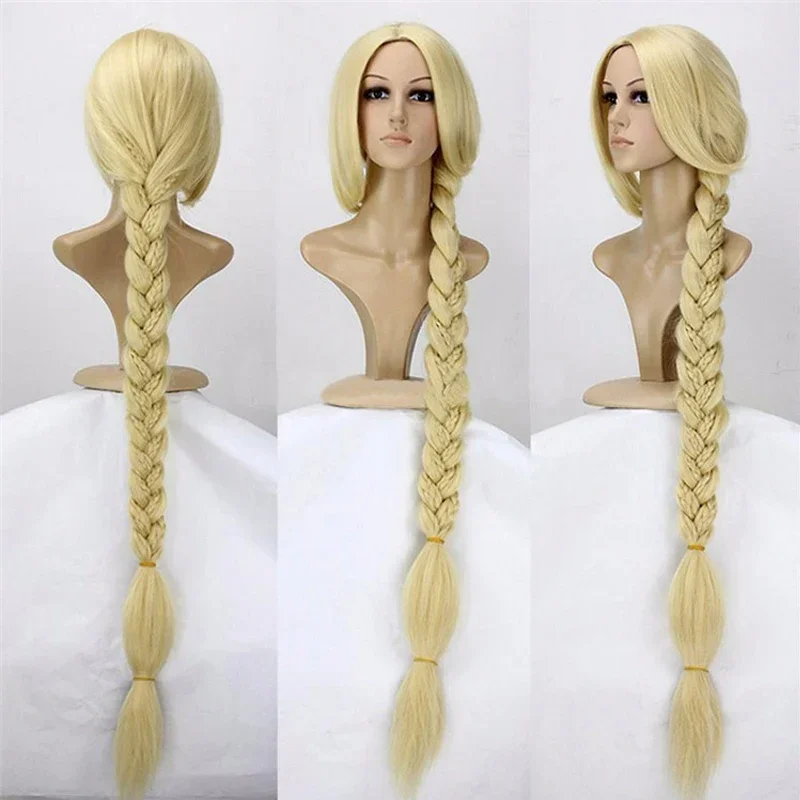 

Tangled Princess 120cm Super Long Straight Blonde Braid Cosplay Wig