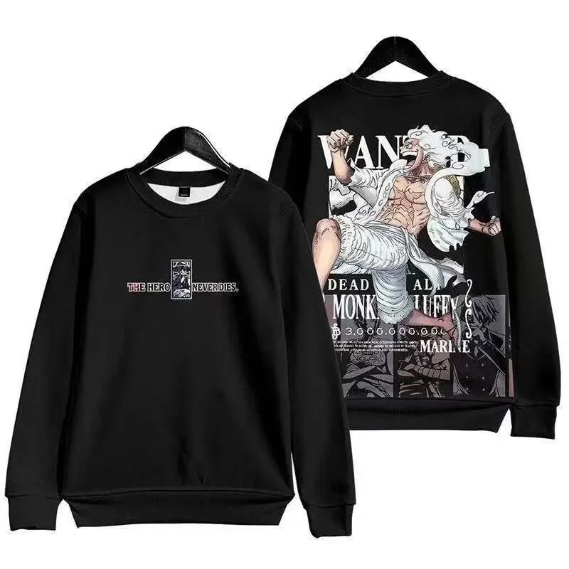 Sweatshirt mit One-Piece-Anime-Motiv, Rundhalsausschnitt, langärmelig, lässige, lockere Jacke, Unisex. – Detail 8