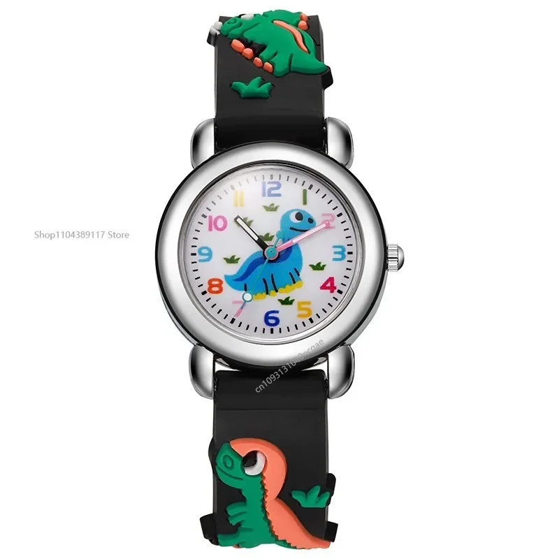 Moda Bambini Studenti Orologi Semplice cartone animato Modello di dinosauro Orologio sportivo Bambini Ragazzi Ragazze Regali ساعات Reloj 