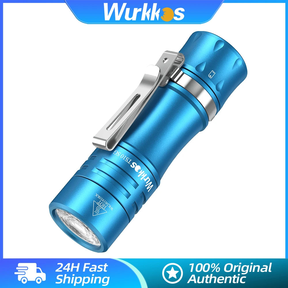 Wurkkos TS10 SG Mini Torch 1650LM Poweful EDC Flashlight 14500 IP68 Waterproof Pocket Flashlight with 3*RGB Aux LEDs Anduril 2.0