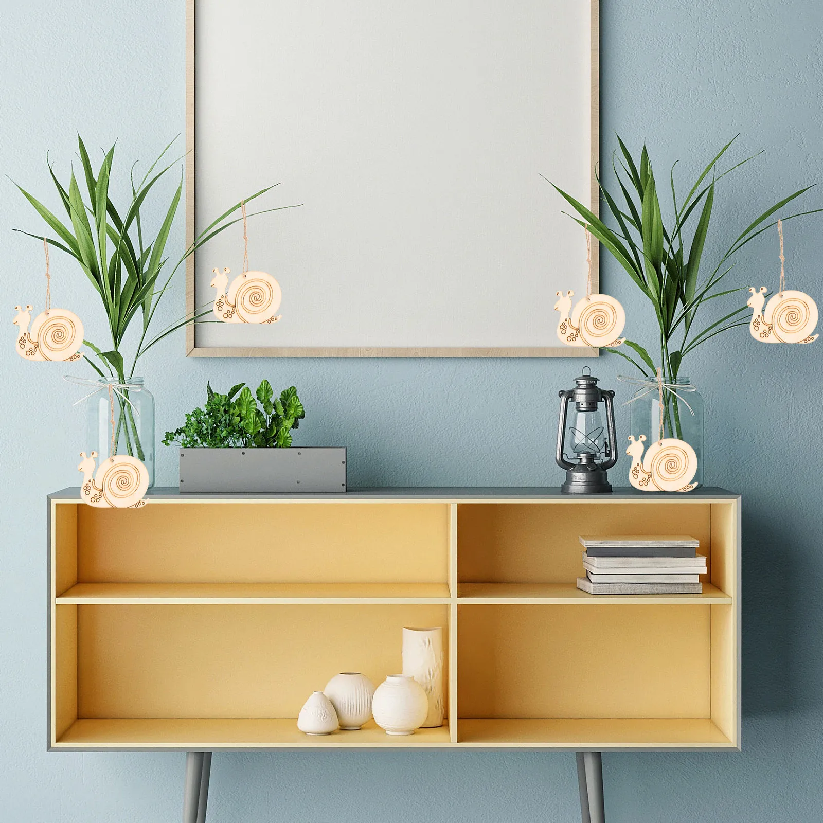 

50Sets Unfinished Wooden Snail Discs Blank DIY Craft Chips Smooth Edges Safe Painting Staining Decorative Home Party