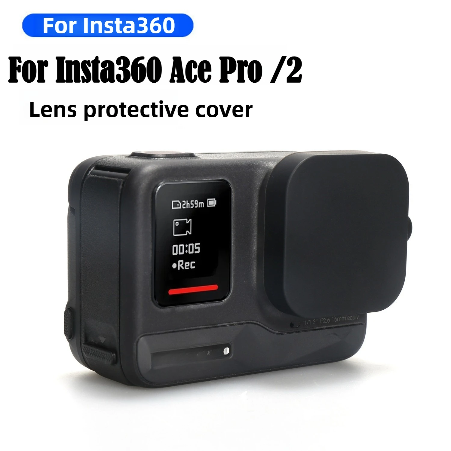 Tampa da lente de silicone capa protetora anti-risco para insta360 ace pro/2 capa protetora acessórios