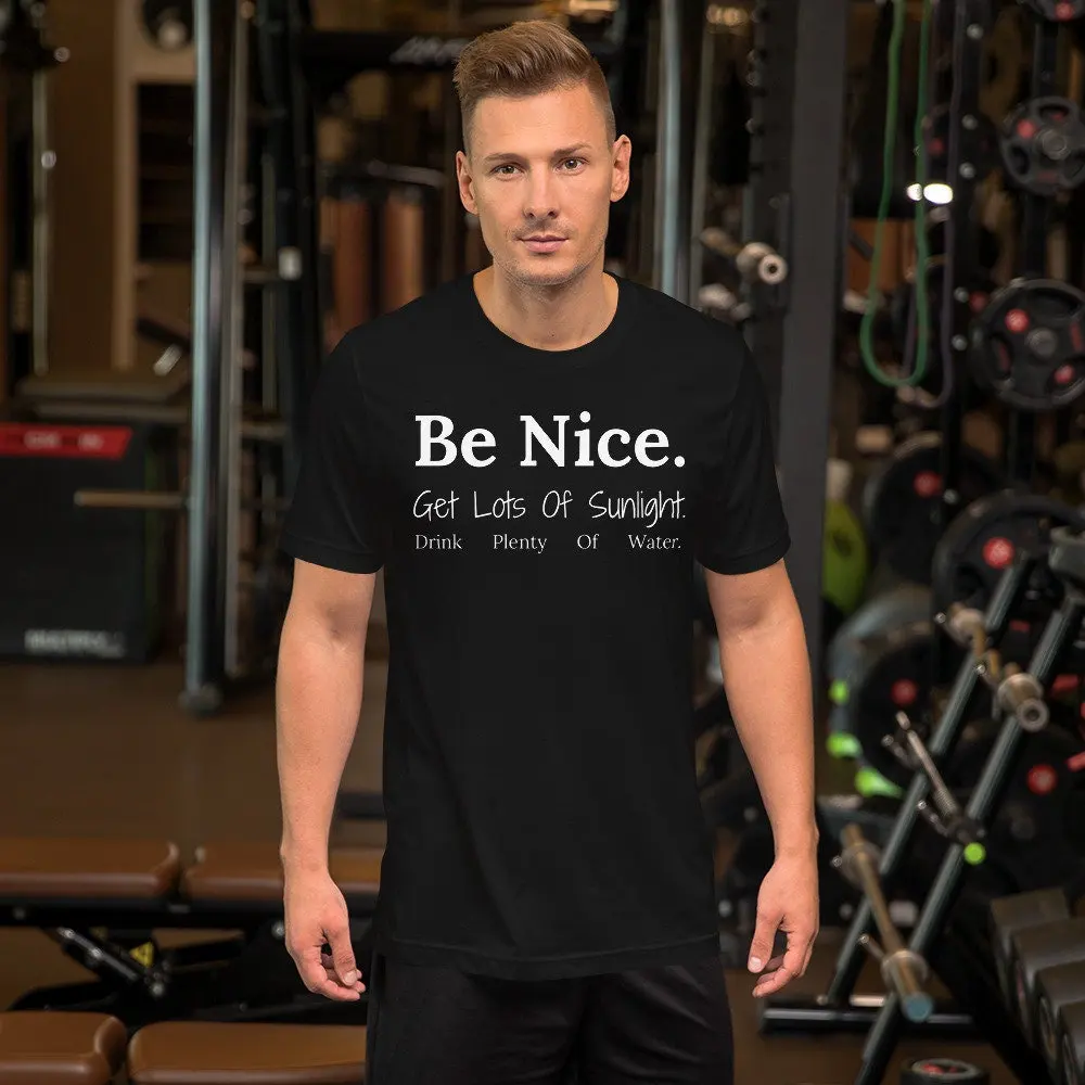 

Be Nice Get Lots Of Sleep Drink Plenty Water T Shirt Sunlight Aesthetic Inspired Quotes Typo