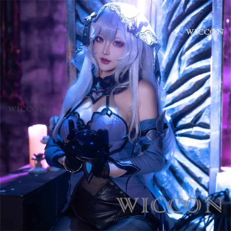 Honkai Star Rail Black FzCosplay Costume pour femme, perruque violette, robe, uniforme, vêtements de sauna, jardin de réflexion, fête d'Halloween