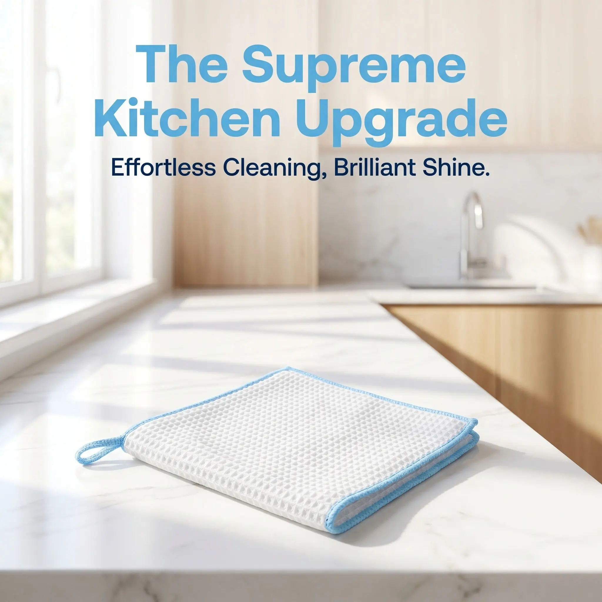 6Pcs Waffle Weave Microfiber Kitchen Dish Cloths Soft Absorbent Quick Drying Reusable for Dishes Surfaces