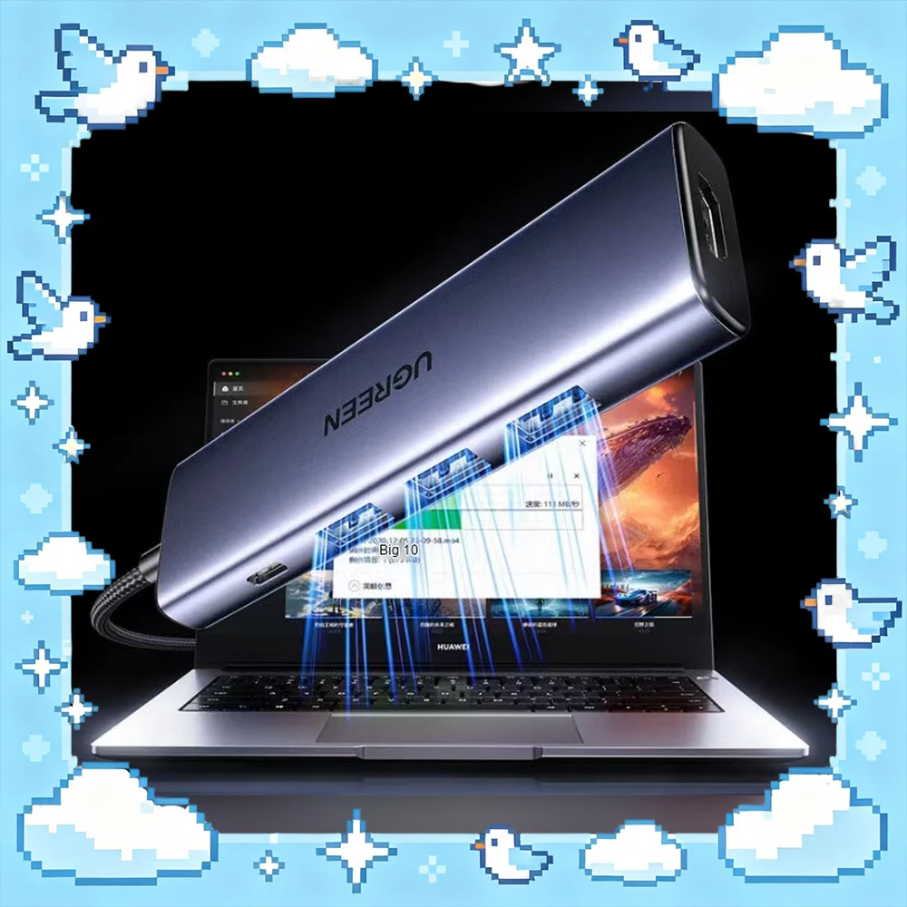 UGREEN 95831 USB 3.0 to HDMI Docking Station with 3 USB 3.0 Ports Video Display Adapter for Laptop Desktop PC