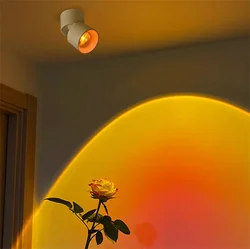 Surface-Mounted Spotlights Foldable Sunset Lights Led Track Lights for Home Decor Corridor Hallway Ambient Mural Lamps 220V
