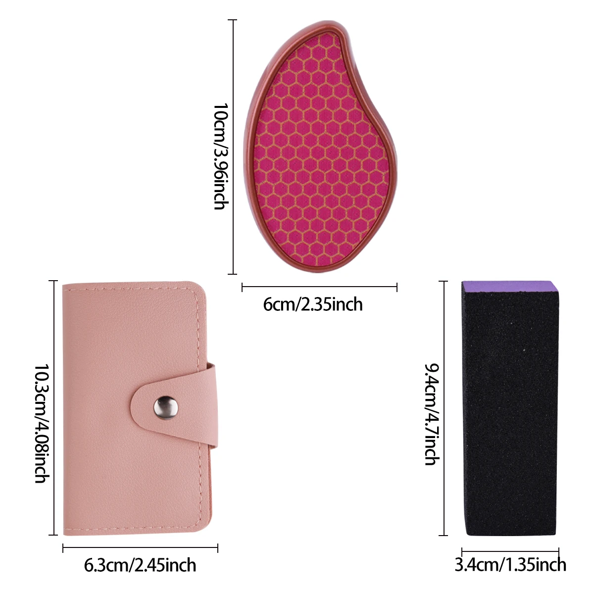 Cuidados de reparo de manicure de aço inoxidável portátil terno de 10 peças, combinação de ferramentas de manicure requintada, ferramenta de pedicure de arquivo de pé